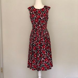 Lindy Bop Dayton Dress red and white floral NWOT